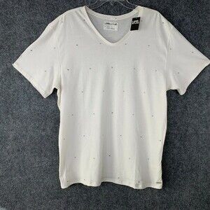 Lamb & Flag Knit Top NWT Men XL Cotton Short Sleeve White Casual Tee